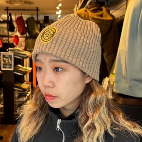 re:create WATCH CAP (Two sides of the same earth) KHAKI