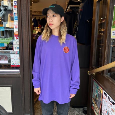 re:create L/S T-SHIRTS (Two sides of the same earth) PURPLE