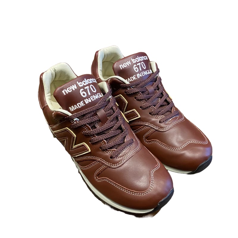 NEW BALANCE (M670 MADE IN ENGLAND) BROWN / WHIT...