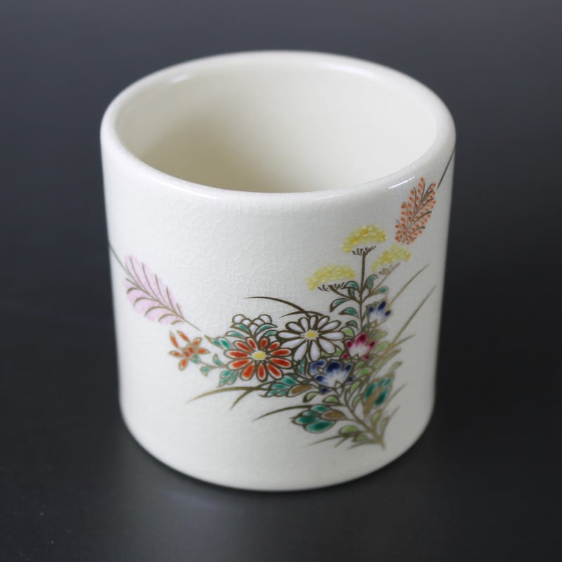 沈寿官窯 薩摩焼秋草蓋置【茶道具／蓋置／桐箱入／新品】 | 龍門堂
