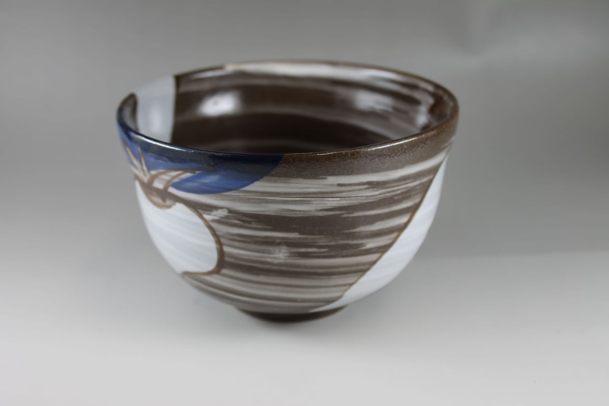 【茶道具】京焼 宮地英香造 刷毛目 大根蕪茶碗と棗のセット fit=scale-down,w=1200