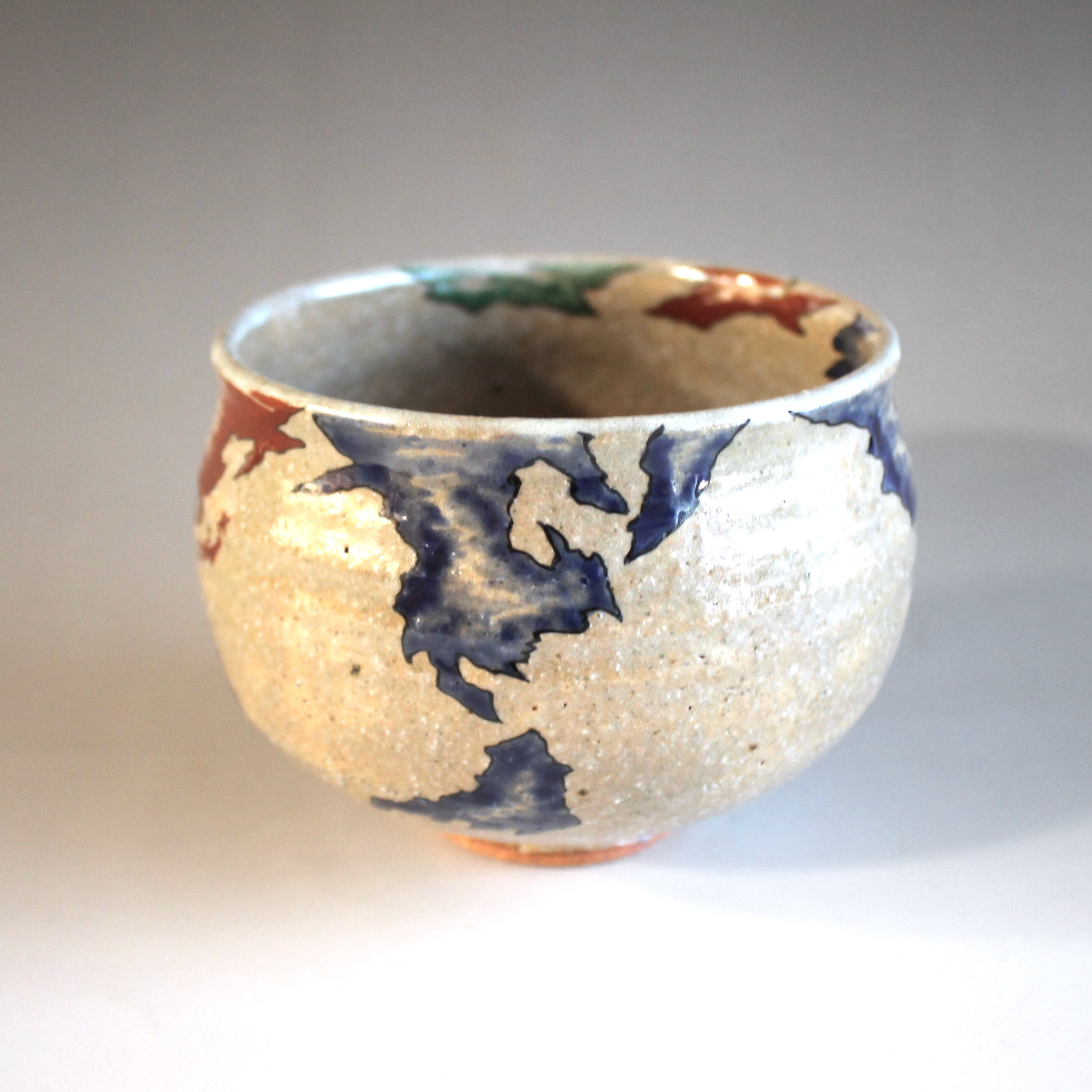 World Peace 五大陸世界平和茶碗 中村良二作【茶道具／茶碗／新作