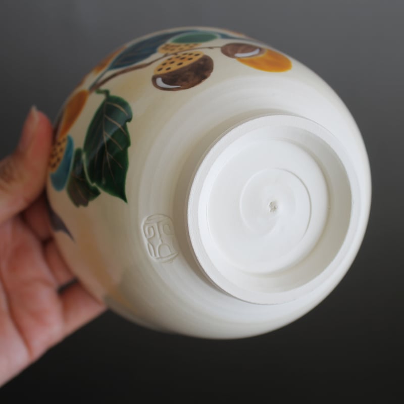 加藤永山 色絵団栗茶碗【茶道具／茶碗／秋／新作】 | 龍門堂
