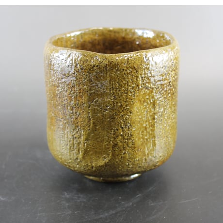 九代大樋長左衛門 大樋焼筒茶碗【茶道具／筒茶碗／共箱】