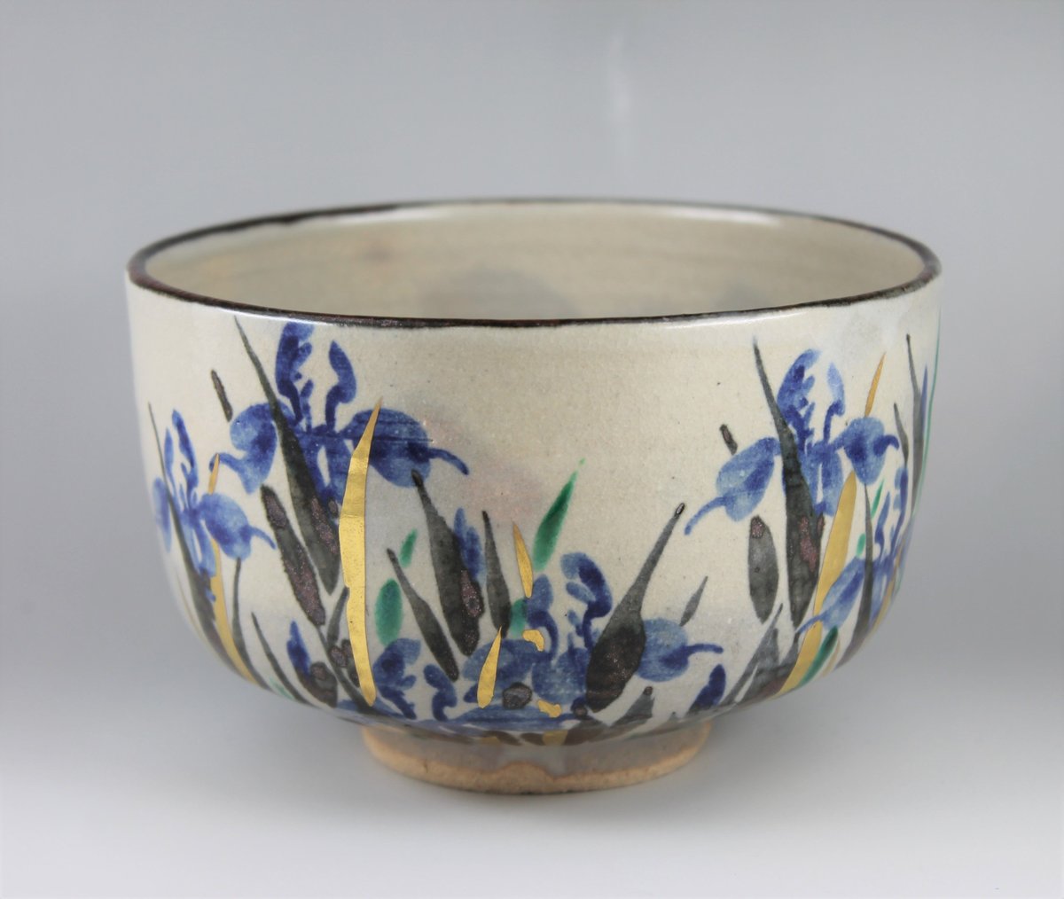 R763 喰篭 『萬古窯 加賀瑞山造』『青釉』『若松文』『食籠』 共箱