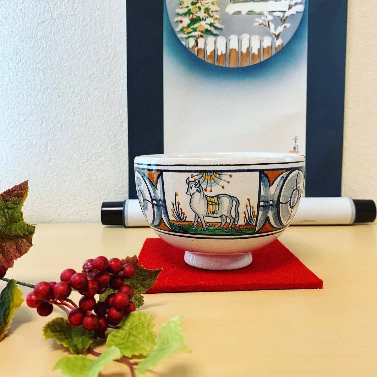 ミルタ·モリジ 牛絵茶碗