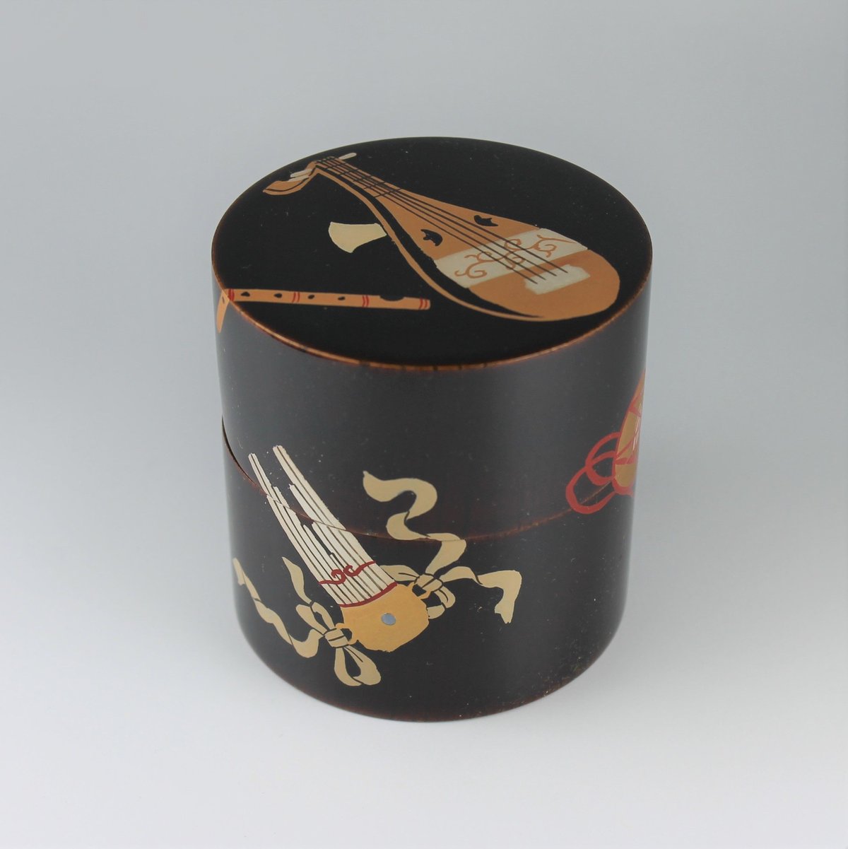 茶道具 中村湖彩作 高台寺蒔絵 中棗 共箱 C 5445