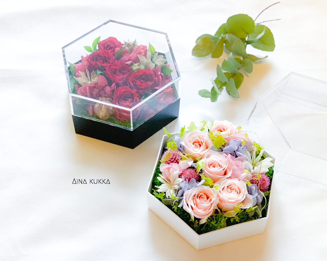 Flower Box/M]フェリーチェ・カラー2種/プリザーブドフラワー | Flower
