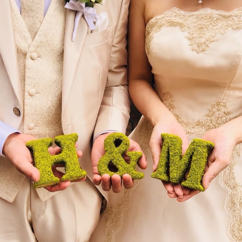 モスオブジェ]アルファベット(一文字) | Flower works AINA KUKKA