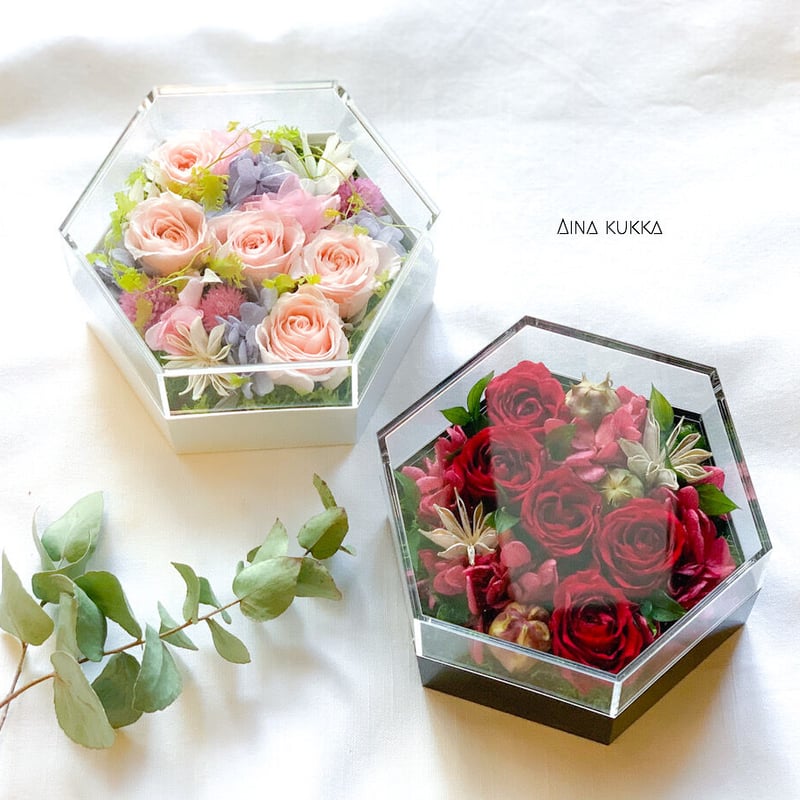 Flower Box/M]フェリーチェ・カラー2種/プリザーブドフラワー | Flower