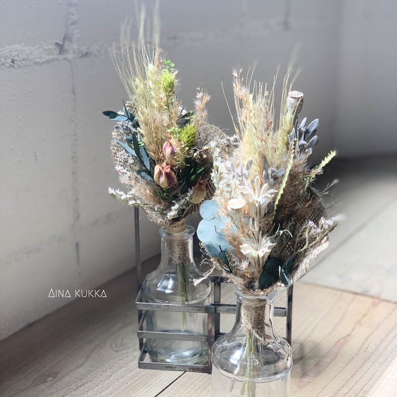 専用＊野の花2種　フェイクスワッグ ミニスワッグ(花束)]カラー2種/ドライフラワー | Flower works AINA K