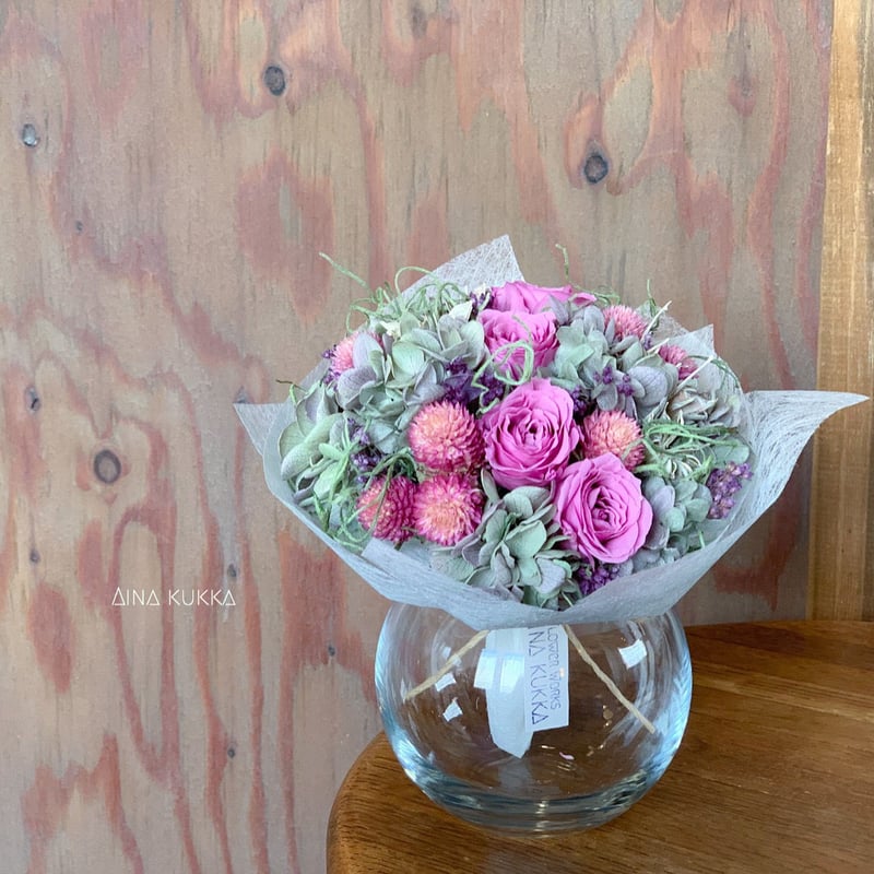 ミニブーケ/Lサイズ]ライラックピンク/プリザーブドフラワー | Flower