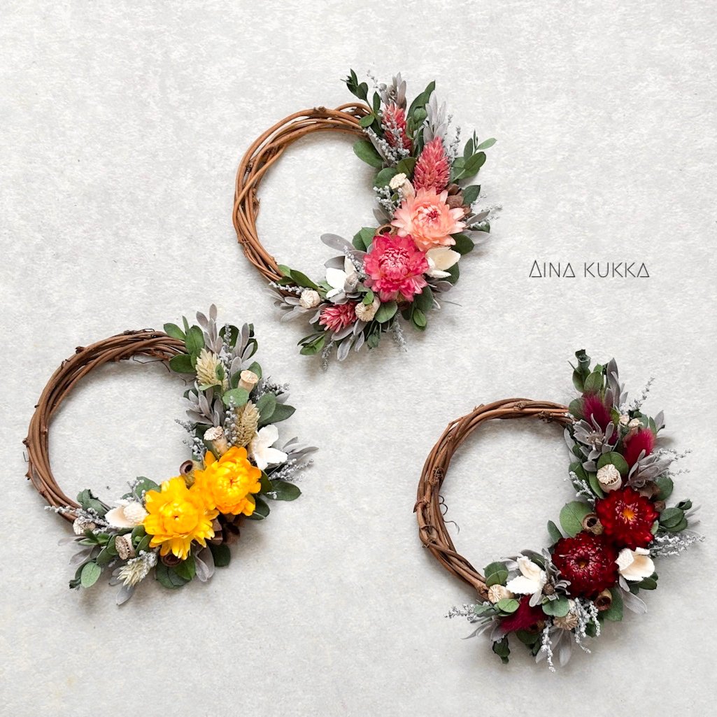 Flower ＆ Coffee SET]ミニリース+選べるメッセージドリップバック5個