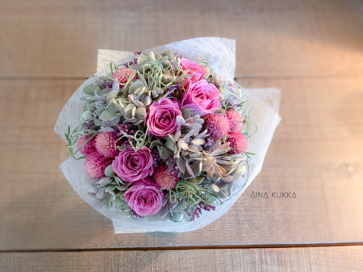 ミニブーケ/Lサイズ]ライラックピンク/プリザーブドフラワー | Flower