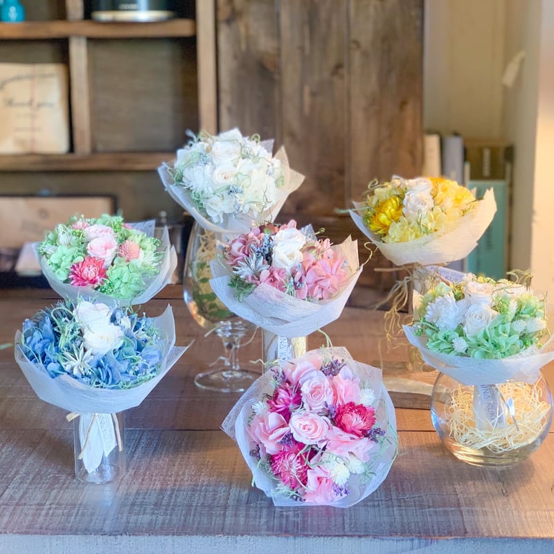 ミニブーケ/Sサイズ]カラー7種/プリザーブドフラワー | Flower works