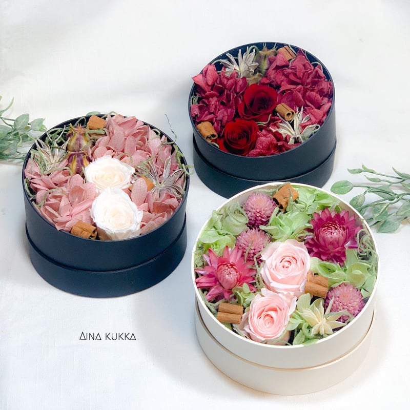 Flower Box/S]カラー3種/プリザーブドフラワー | Flower works A