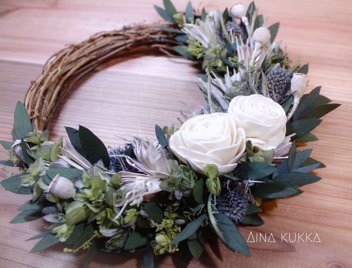 ハーフリース/L] ウォッシュホワイト×グリーン/ドライ