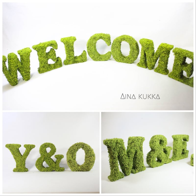 モスオブジェ]アルファベット(一文字) | Flower works AINA KUKKA