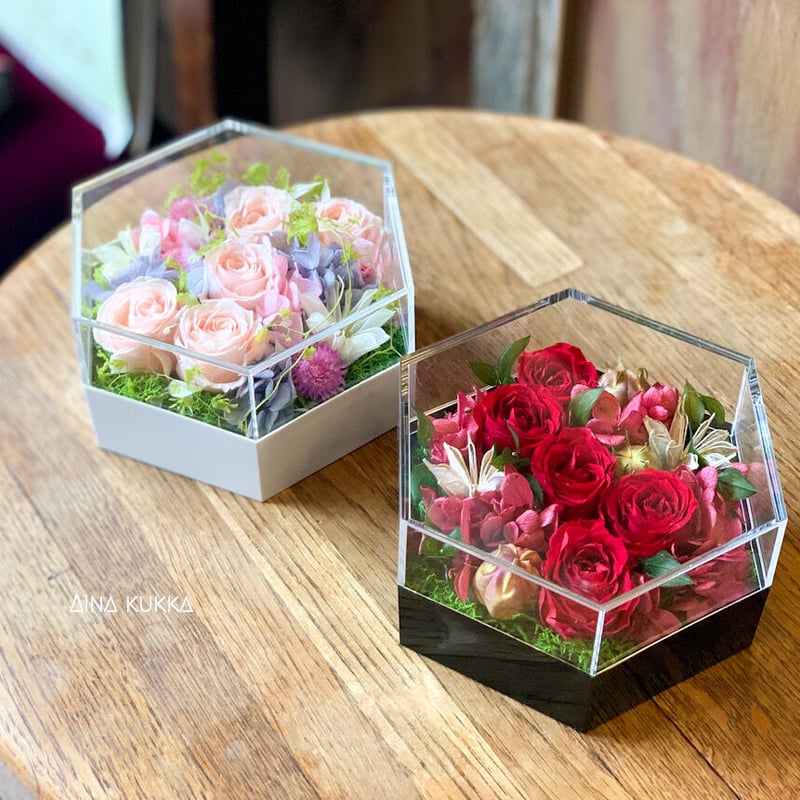 商談中 プリザーブドフラワーアレンジ No.139 2点set 商談中