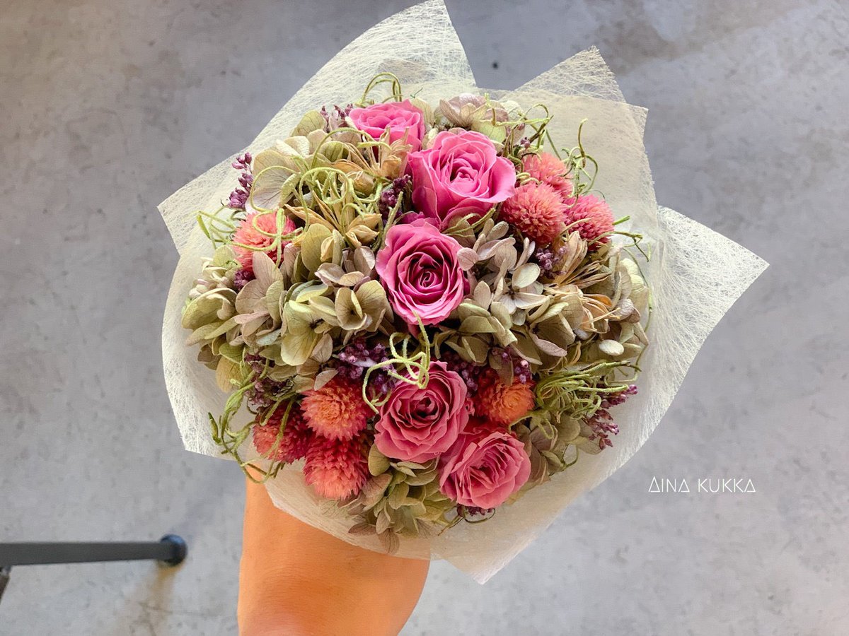 ミニブーケ/Lサイズ]ライラックピンク/プリザーブドフラワー | Flower