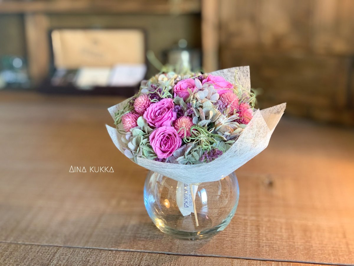 ミニブーケ/Lサイズ]ライラックピンク/プリザーブドフラワー | Flower