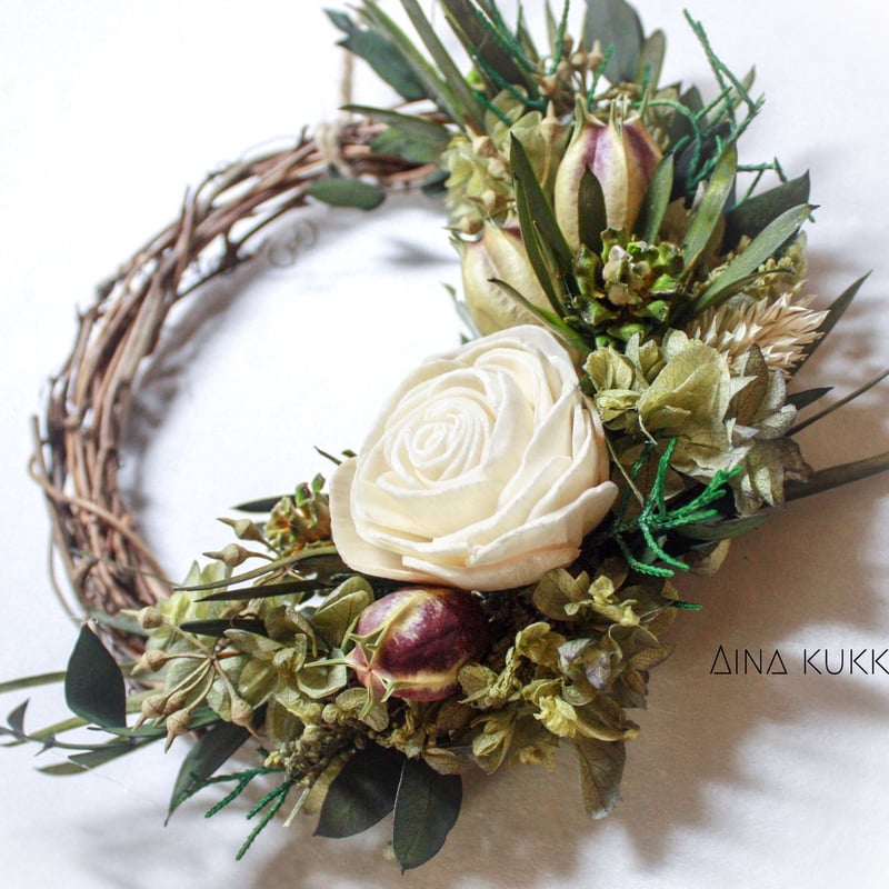 ドライフラワーハーフリース ハーフリース(Blue) | tokohana ドライフラワー