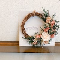 ハーフリース]ウォッシュホワイト×グリーン/ドライ・プリザーブド