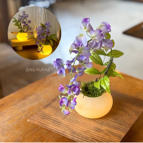 真作「Wisteria」F3号 シナベニヤ 油彩 真作「Wisteria」F3号 シナベニヤ 油彩