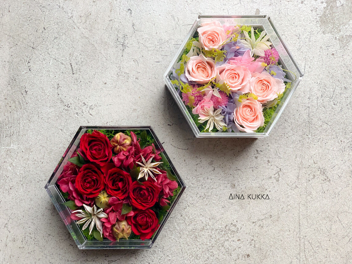 Flower Box/M]フェリーチェ・カラー2種/プリザーブドフラワー | Flower