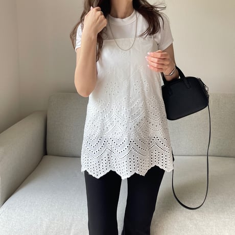 Race camisole(ｗhite)