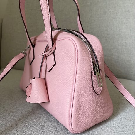 Leather hand bag(Pink)