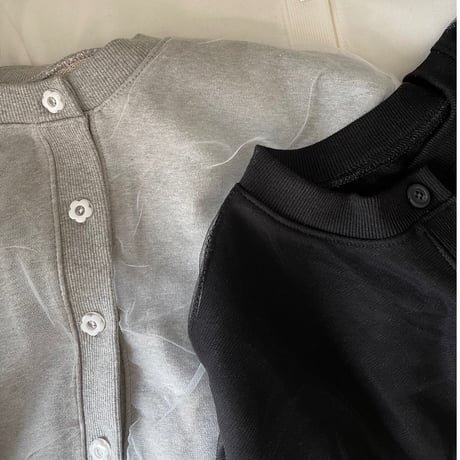 Chiffon cardigan(Black)