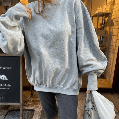 Volume sleeve sweat (Gray)