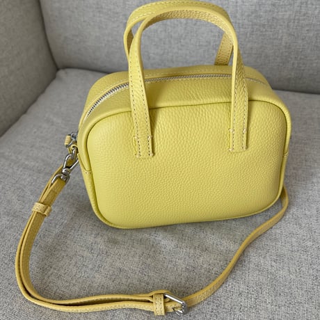 Leather mini square bag(Yellow)