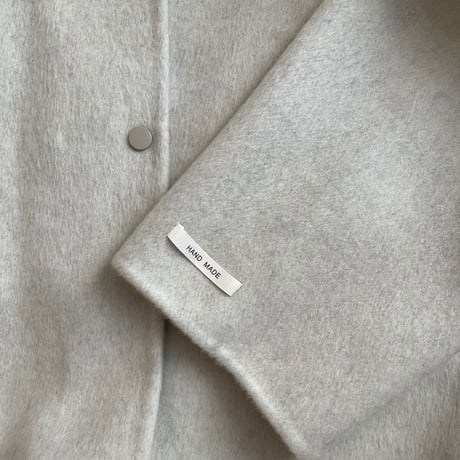 【Hand made】Wool 100% Over coat(Ivory)