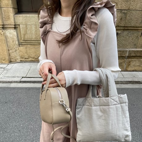 Sholder frill salopetto(Beige)