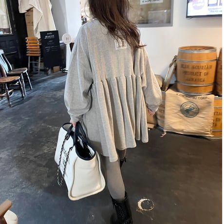 Square neck mini onepiece(Gray)
