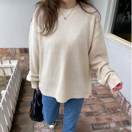 Waffle long knit
