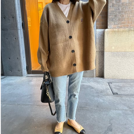 Trad volume cardigan (Brown)