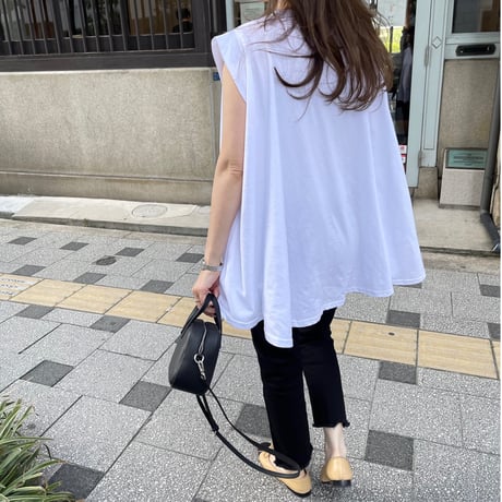 Wide flare cutsew(White)