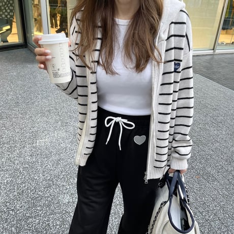 Heart knit foodie (Boader ivory)