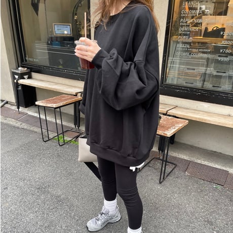 Back open sweat(Black)