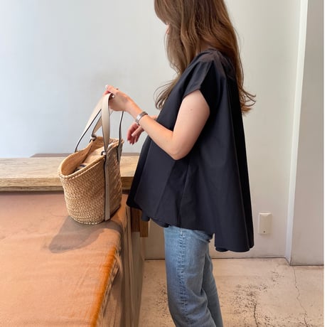 Flare wide tops(Navy)