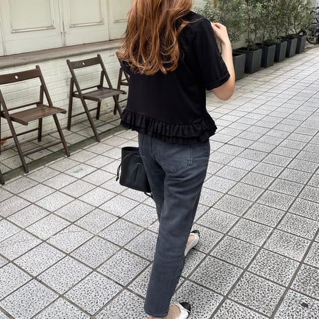 Frill t-shirts (Black)