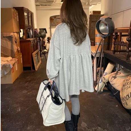 Square neck mini onepiece(Gray)