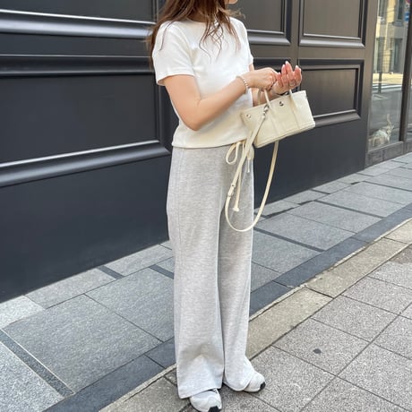 Soft flare sweat pants(Gray)