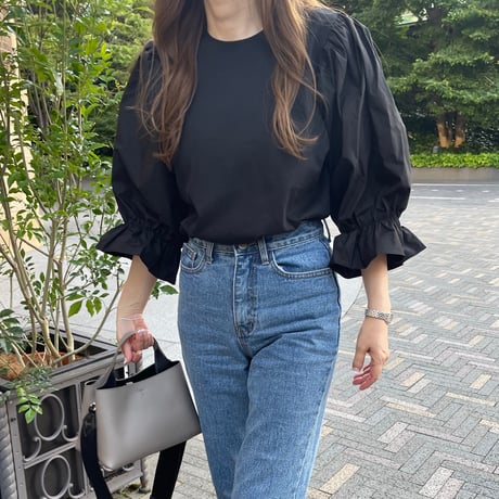 Candy sleeve tops(Black)