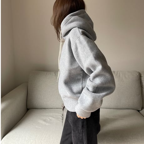 Fluffy foodie pullover(Gray)