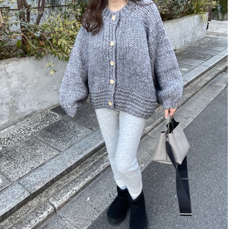 Low gauge volume cardigan(Gray)