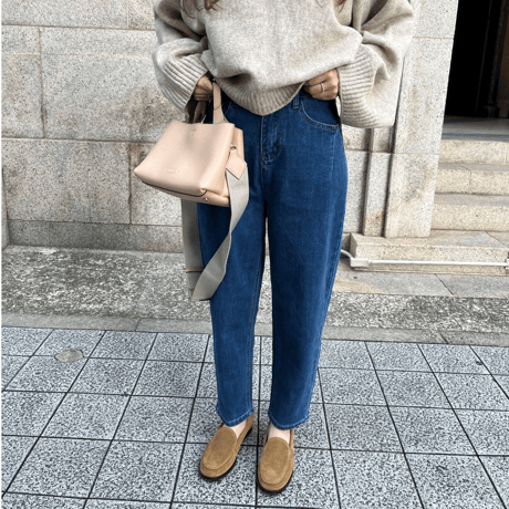 Taperd stretch soft denim(Blue)